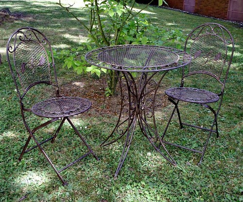 Gartentisch stuhl eisen - +,