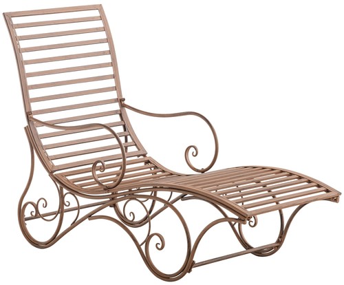 Gartenliege amiens antik braun - gartenliege,