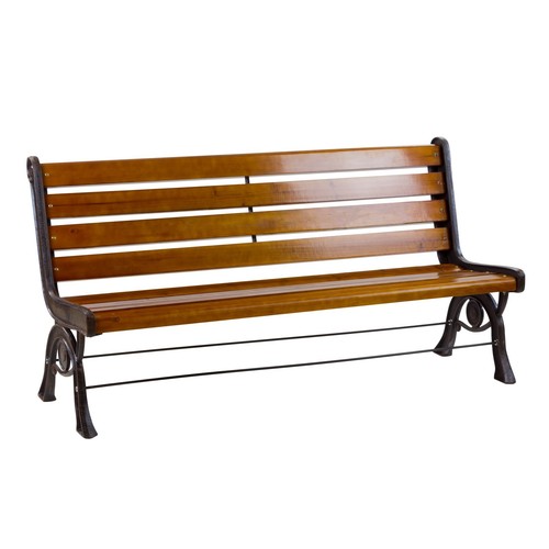 Holz metall gartenbank - metall,
