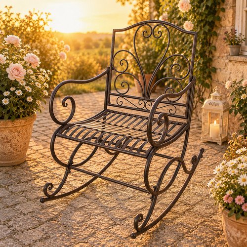 Romantischer schaukelstuhl - romantischer,